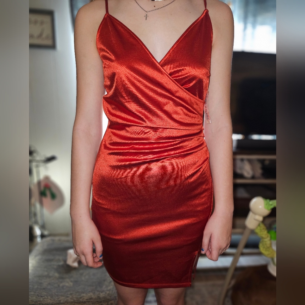 Sleek Rust Dress